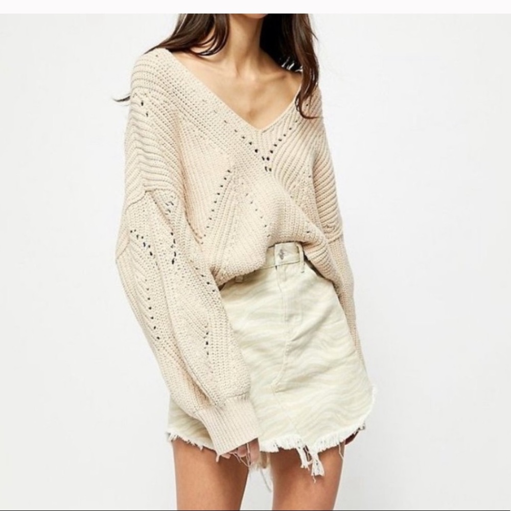 NWT free people bailey printed mini skirt